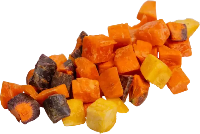 Winterpeen regenboog brunoise 30mm 1kg